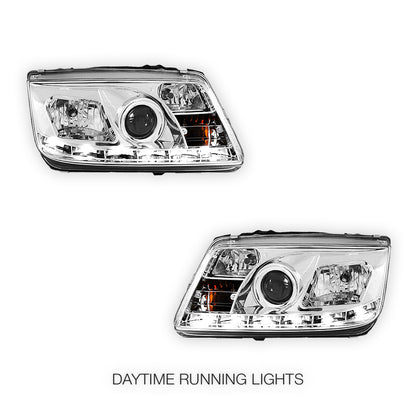 Volkswagen Bora 1J (1998 - 2004) LED DRL Projector Headlights LH + RH