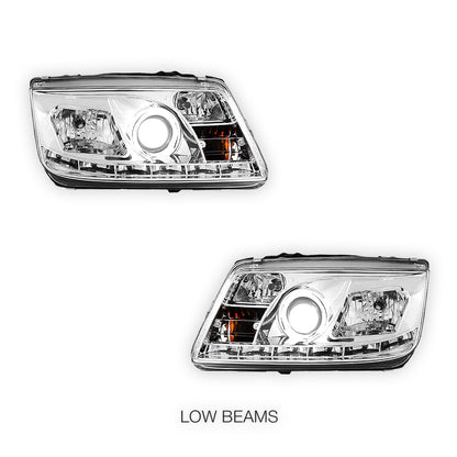 Volkswagen Bora 1J (1998 - 2004) LED DRL Projector Headlights LH + RH