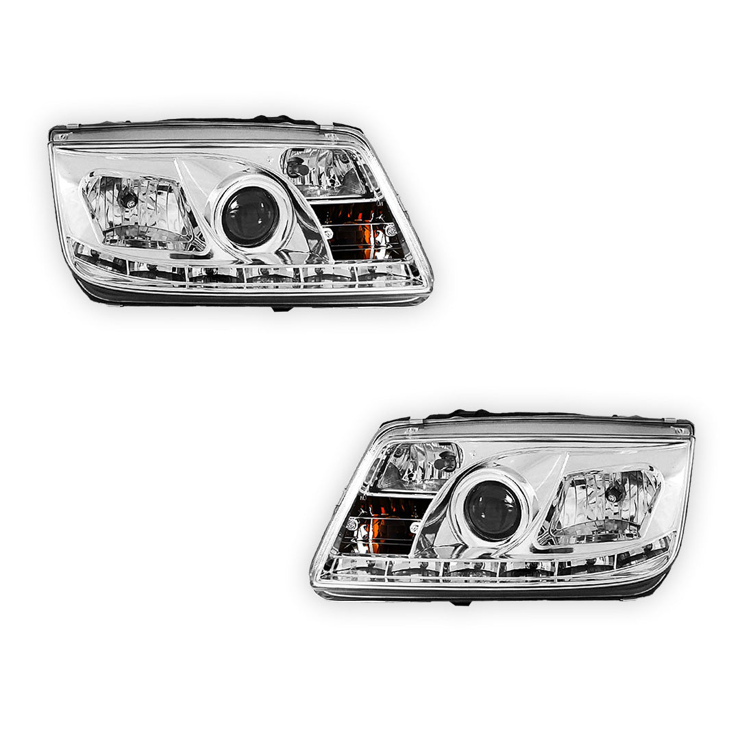 Volkswagen Bora 1J (1998 - 2004) LED DRL Projector Headlights LH + RH