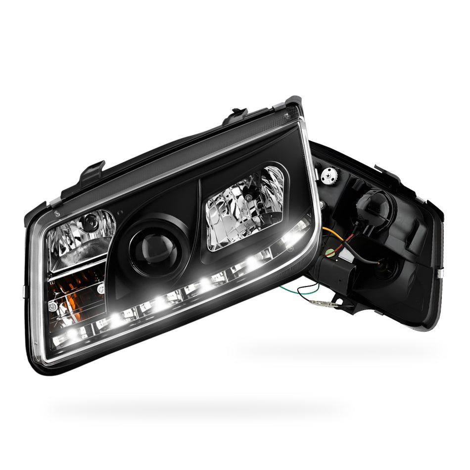 Volkswagen Jetta 1J (1998 - 2004) LED DRL Projector Headlights LH + RH
