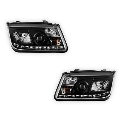 Volkswagen Jetta 1J (1998 - 2004) LED DRL Projector Headlights LH + RH