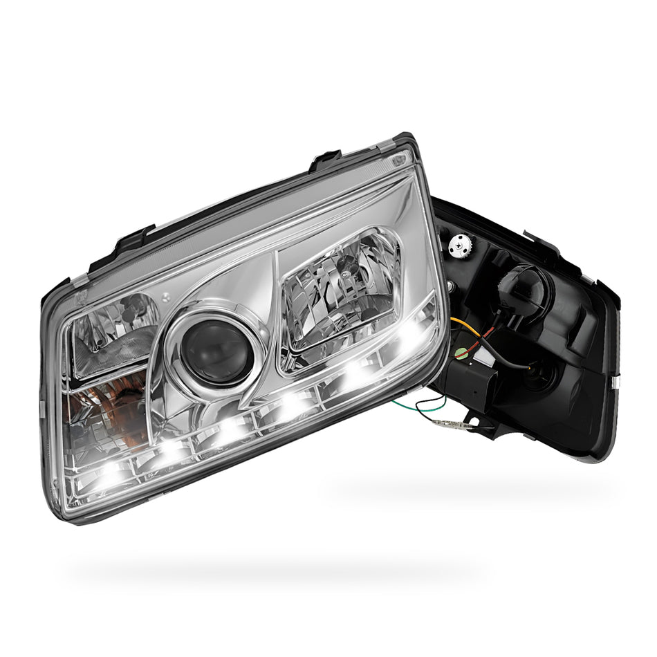 Volkswagen Jetta 1J (1998 - 2004) LED DRL Projector Headlights LH + RH