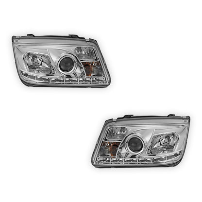 Volkswagen Jetta 1J (1998 - 2004) LED DRL Projector Headlights LH + RH