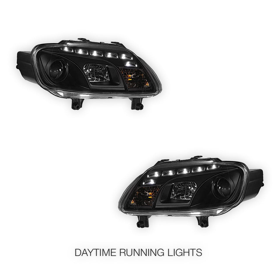 Volkswagen Caddy 2K (2006 - 2010) LED DRL Projector Headlights LH + RH