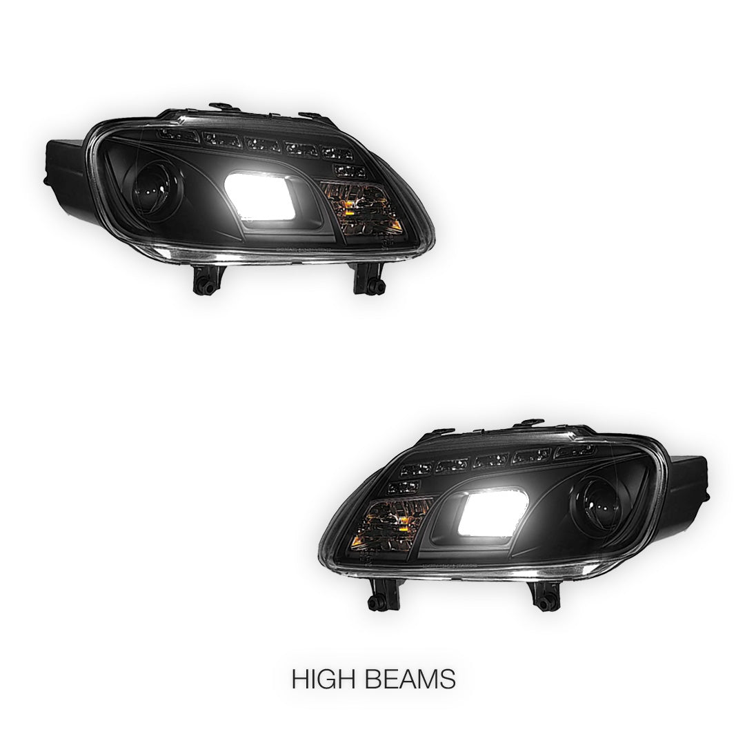 Volkswagen Caddy 2K (2006 - 2010) LED DRL Projector Headlights LH + RH