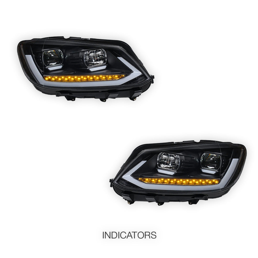 Volkswagen Caddy 2K (2011 - 2015) LED DRL Projector Headlights LH + RH