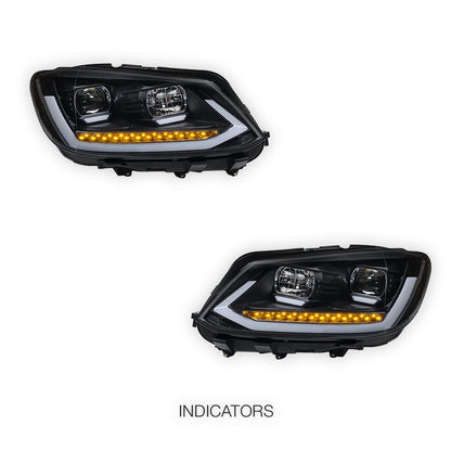 Volkswagen Caddy 2K (2011 - 2015) LED DRL Projector Headlights LH + RH