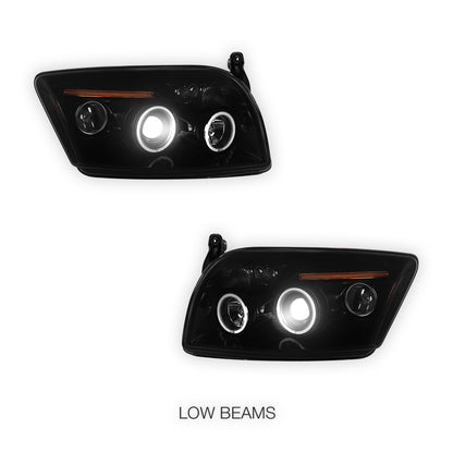 Dodge Caliber PM (2006 - 2012) Angel-Eyes DRL Projector Headlights LH + RH