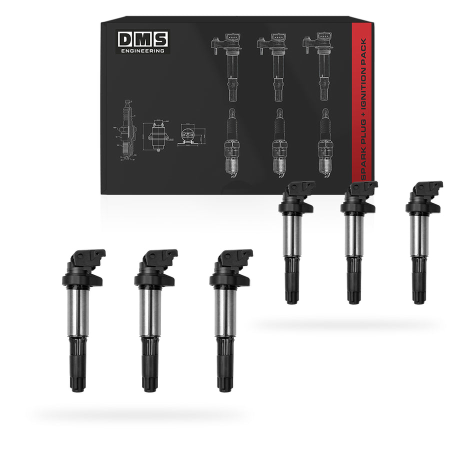 BMW 3 Series E46 / E90 (2000 - 2006) 1.6L / 1.8L / 2.0L / 2.2L / 2.5L / 3.0L / 3.2L Ignition Coils and Spark Plugs Complete Set