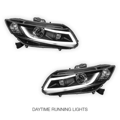 Honda Civic FB (2012 - 2016) 3D DRL Projector Headlights LH + RH