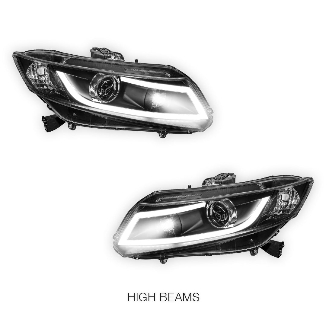 Honda Civic FB (2012 - 2016) 3D DRL Projector Headlights LH + RH
