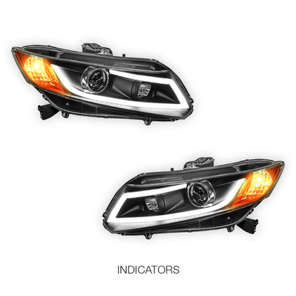 Honda Civic FB (2012 - 2016) 3D DRL Projector Headlights LH + RH