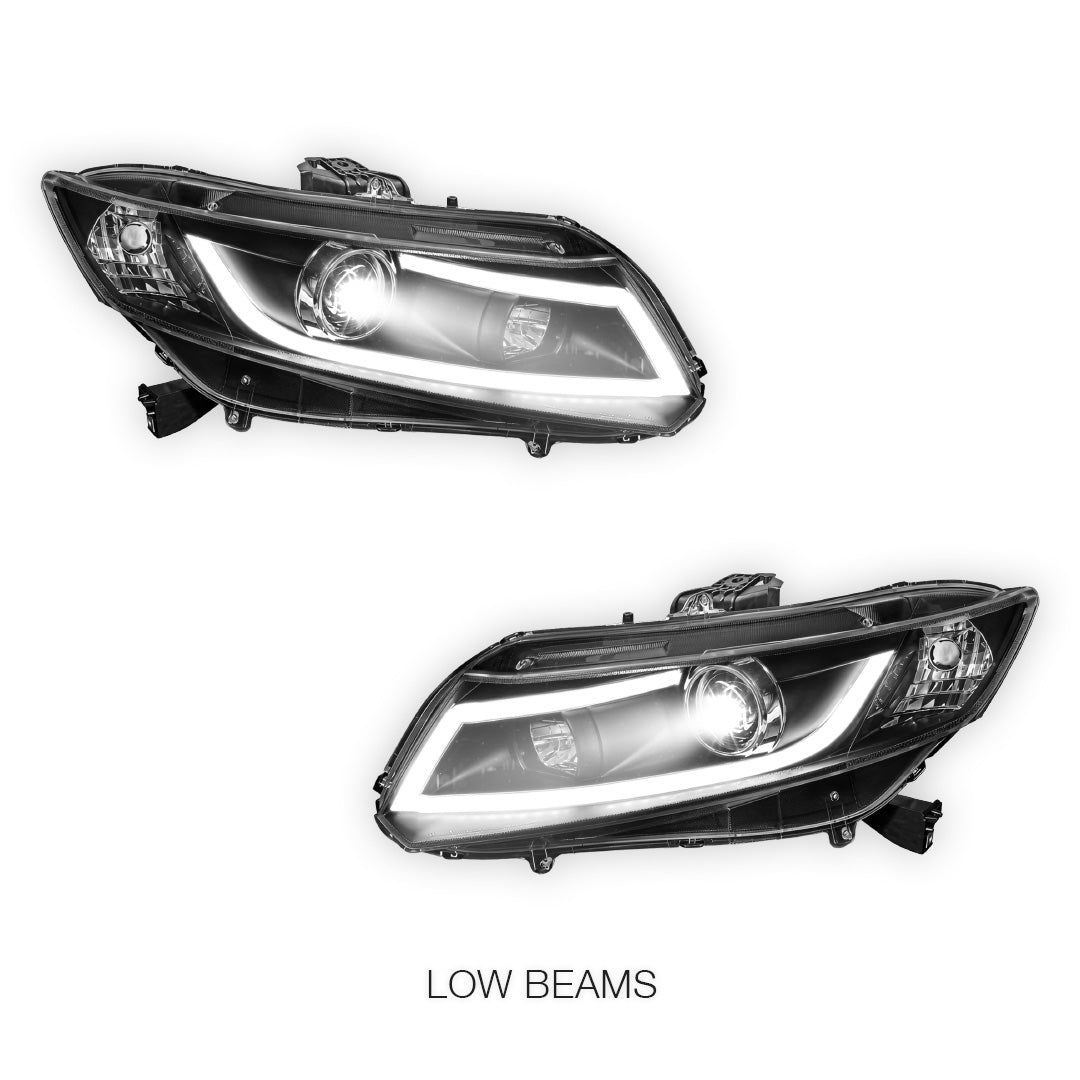 Honda Civic FB (2012 - 2016) 3D DRL Projector Headlights LH + RH
