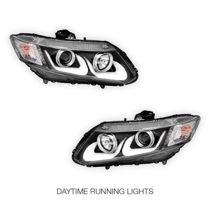 Honda Civic FB (2012 - 2016) 3D DRL Projector Headlights LH + RH