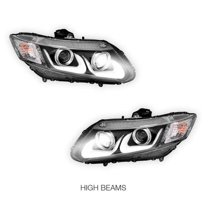 Honda Civic FB (2012 - 2016) 3D DRL Projector Headlights LH + RH