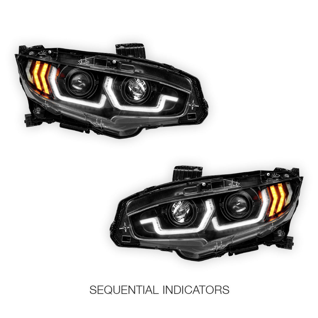Honda Civic FC / FK (2016 - 2022) JDM LED DRL Projector Headlights LH + RH
