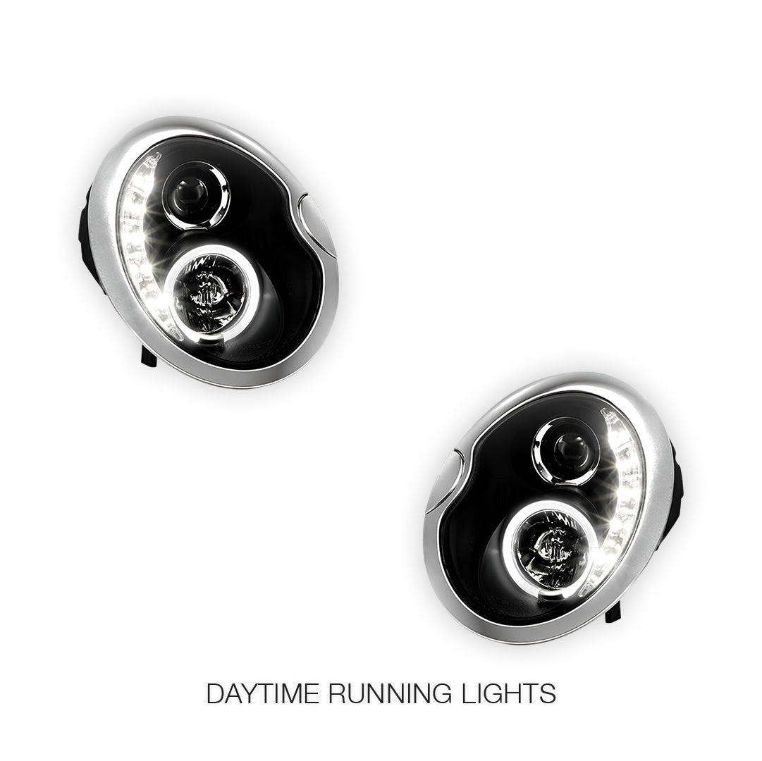 Mini Cooper R50 / R53 (2001 - 2006) LED DRL Projector Headlights LH + RH