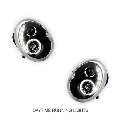 Mini Cooper R50 / R53 (2001 - 2006) LED DRL Projector Headlights LH + RH