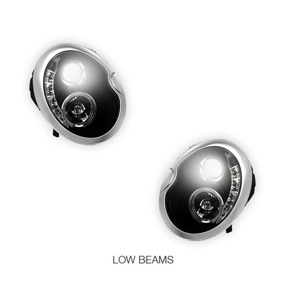 Mini Cooper R50 / R53 (2001 - 2006) LED DRL Projector Headlights LH + RH