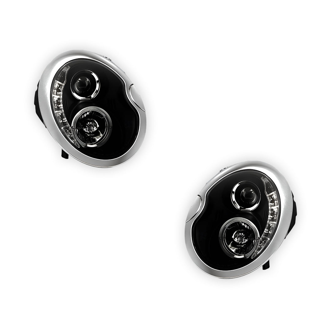 Mini Cooper R50 / R53 (2001 - 2006) LED DRL Projector Headlights LH + RH