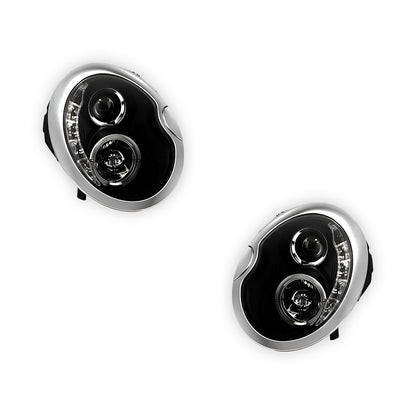 Mini Cooper R50 / R53 (2001 - 2006) LED DRL Projector Headlights LH + RH