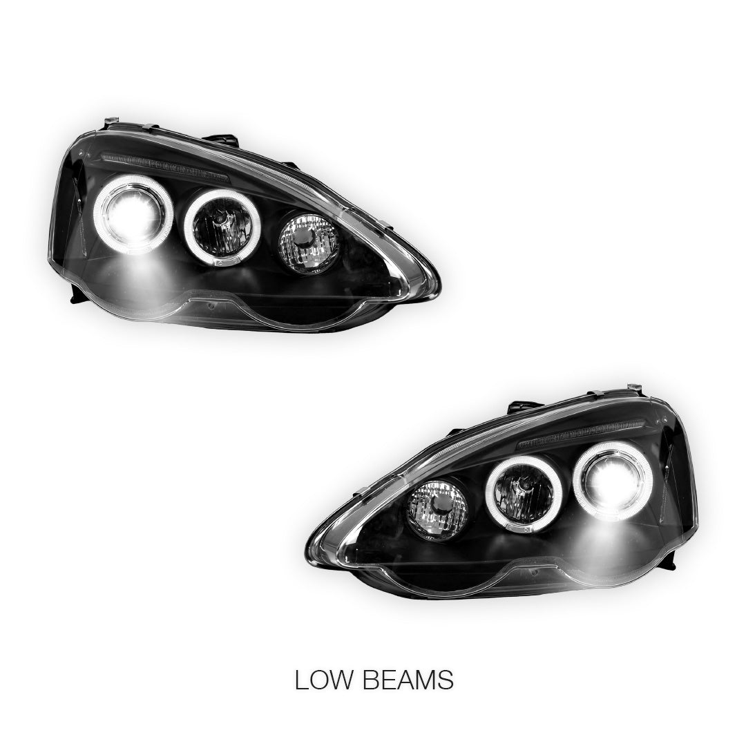 Honda Integra DC5 (2001 - 2004) LED Angel-Eye Projector Headlights LH + RH
