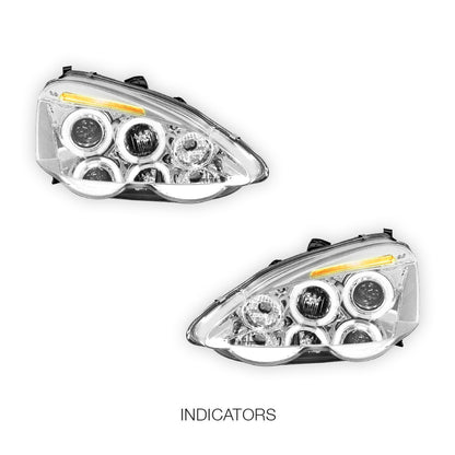 Honda Integra DC5 (2001 - 2004) LED Angel-Eye Projector Headlights LH + RH