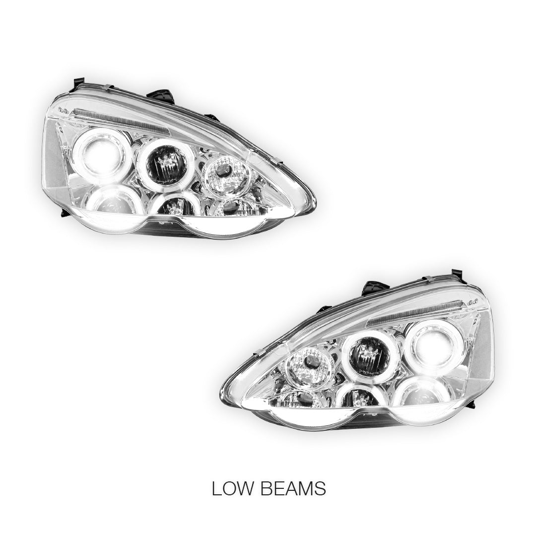 Honda Integra DC5 (2001 - 2004) LED Angel-Eye Projector Headlights LH + RH