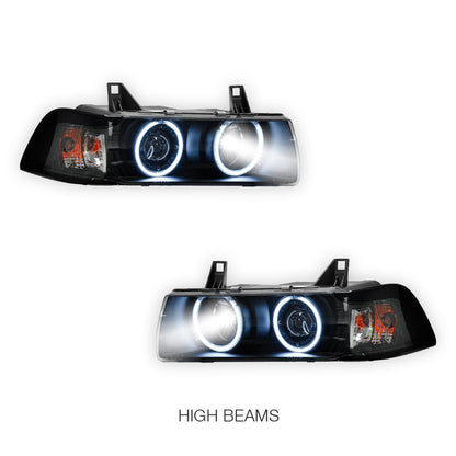 BMW 3 Series E36 2-Door (1992 - 1999) CCFL Angel-Eye Projector Headlights LH + RH
