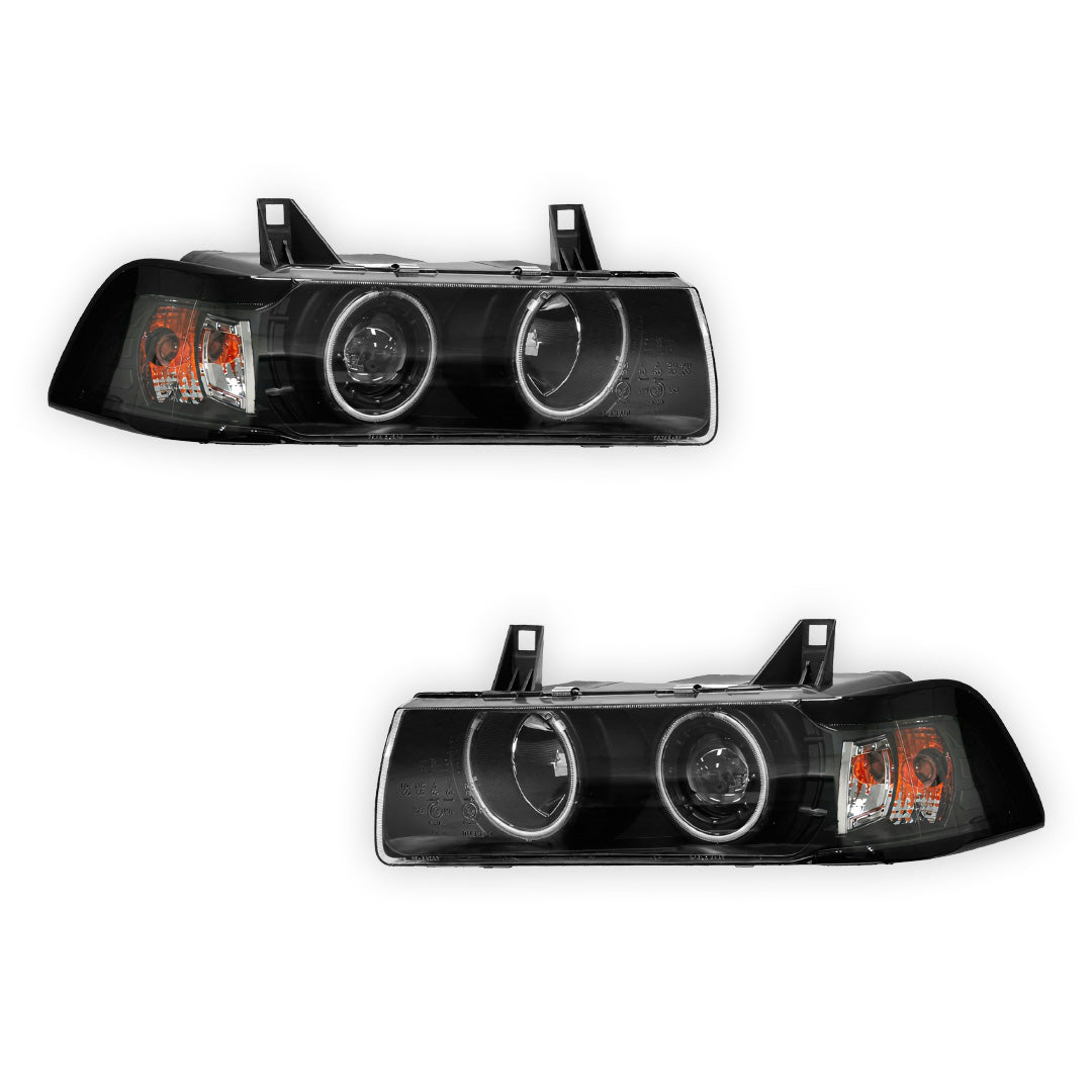 BMW 3 Series E36 2-Door (1992 - 1999) CCFL Angel-Eye Projector Headlights LH + RH