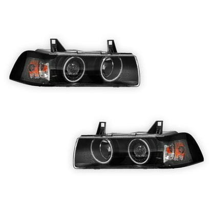 BMW 3 Series E36 2-Door (1992 - 1999) CCFL Angel-Eye Projector Headlights LH + RH