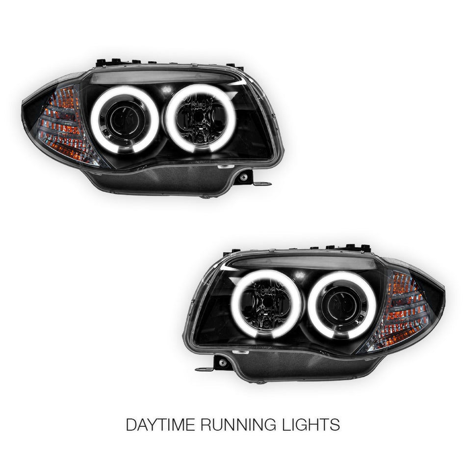 BMW 1 Series E81 / E82 / E87 / E88 (2004 - 2013) Halogen Model DRL Projector Headlights LH + RH
