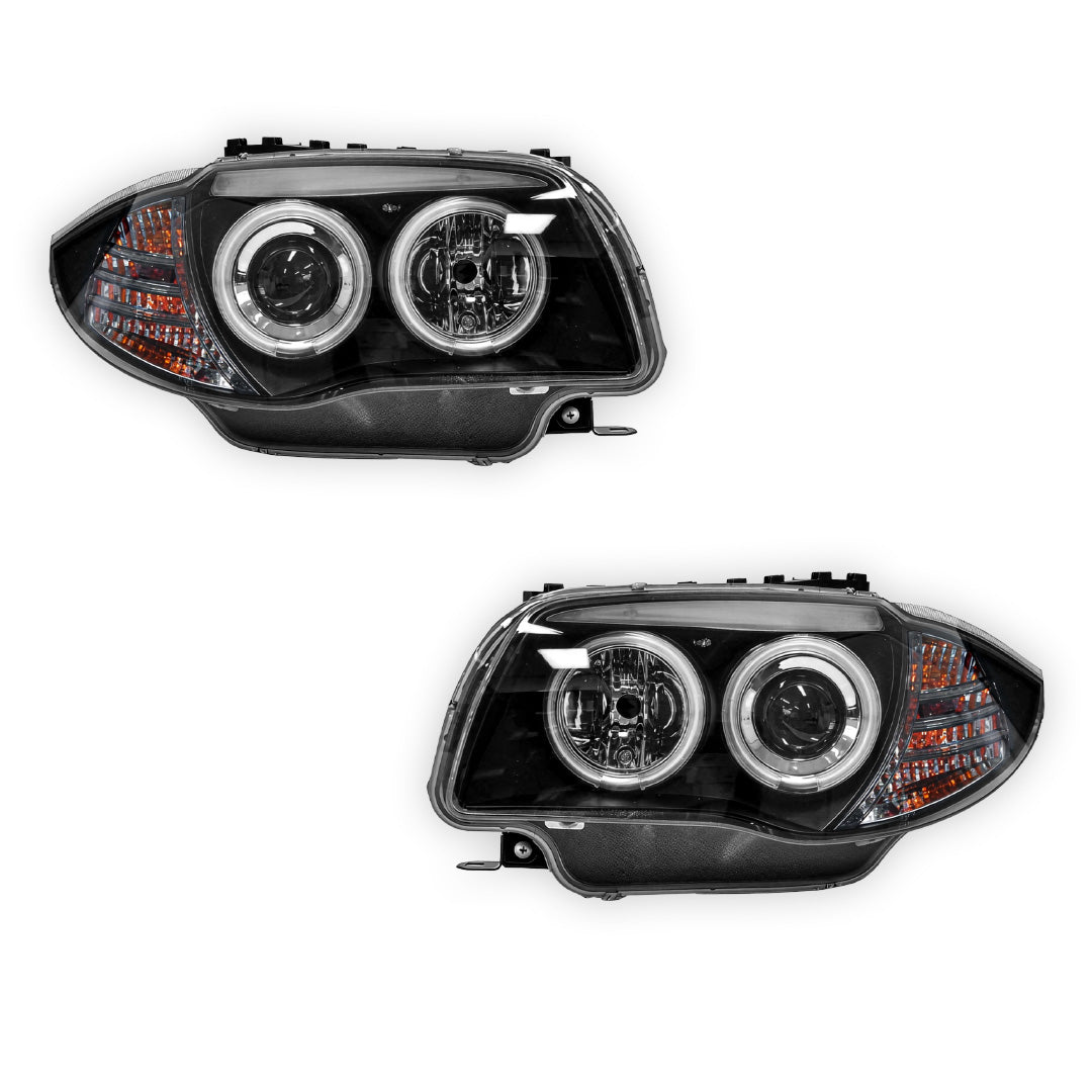BMW 1 Series E81 / E82 / E87 / E88 (2004 - 2013) Halogen Model DRL Projector Headlights LH + RH