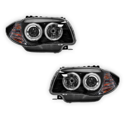BMW 1 Series E81 / E82 / E87 / E88 (2004 - 2013) Halogen Model DRL Projector Headlights LH + RH