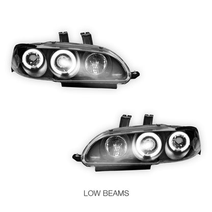 Honda Civic EG (1992 - 1995) LED DRL Angel-Eyes Projector Headlights LH + RH