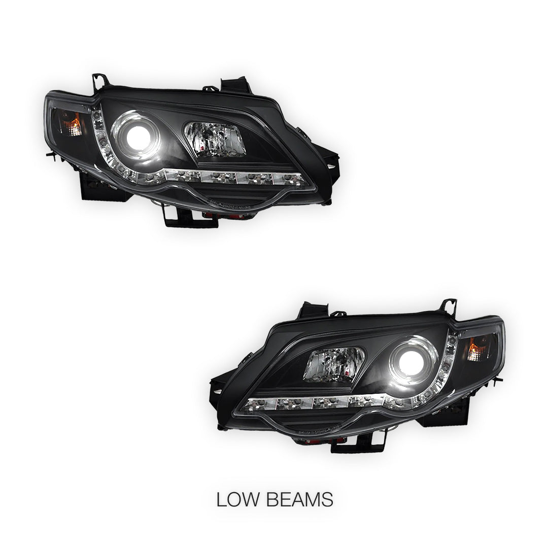 Ford Falcon FG Series 1 XR6 / XR8 (2008 - 2011) LED DRL Projector Headlights LH + RH