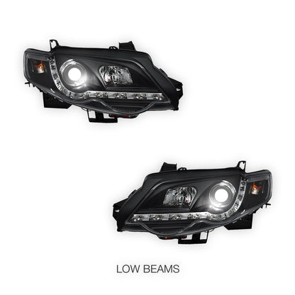 Ford Falcon FG Series 1 XR6 / XR8 (2008 - 2011) LED DRL Projector Headlights LH + RH