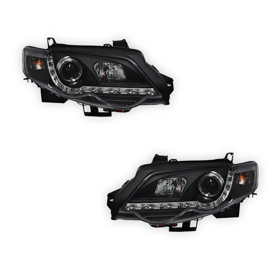 Ford Falcon FG Series 1 XR6 / XR8 (2008 - 2011) LED DRL Projector Headlights LH + RH