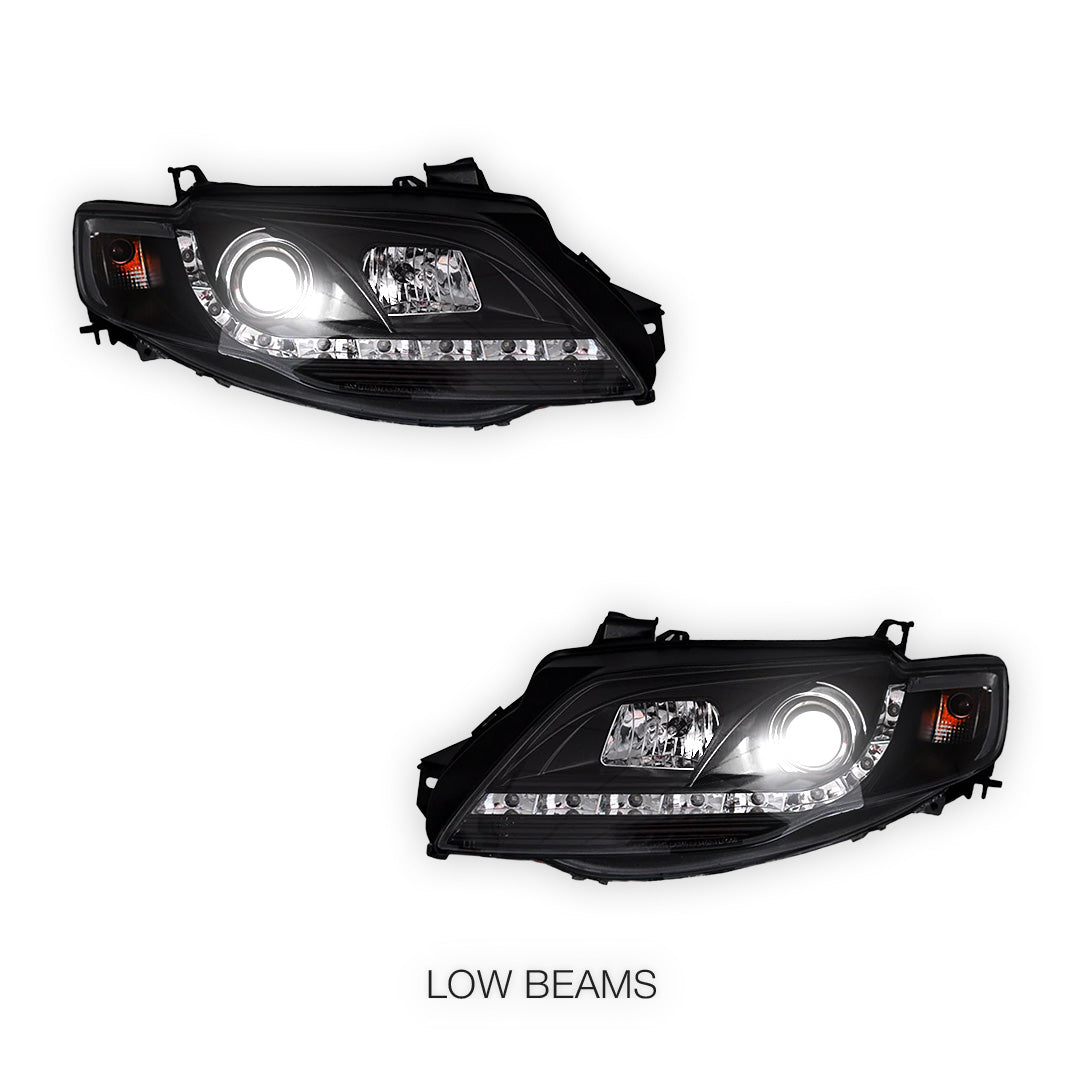 Ford Falcon FG Series 2 G6 (2011 - 2014) LED DRL Projector Headlights LH + RH