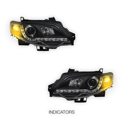 Ford Falcon FG Series 2 XR6 / XR8 (2011 - 2014) LED DRL Projector Headlights LH + RH