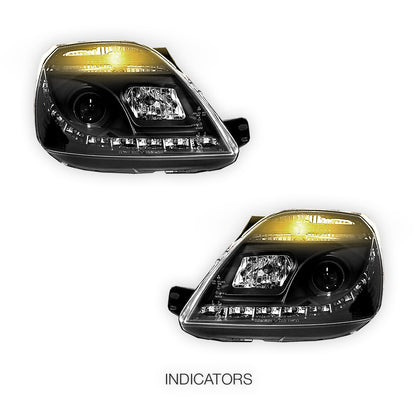 Ford Fiesta WP / WQ (2003- 2008) LED DRL Projector Headlights LH + RH