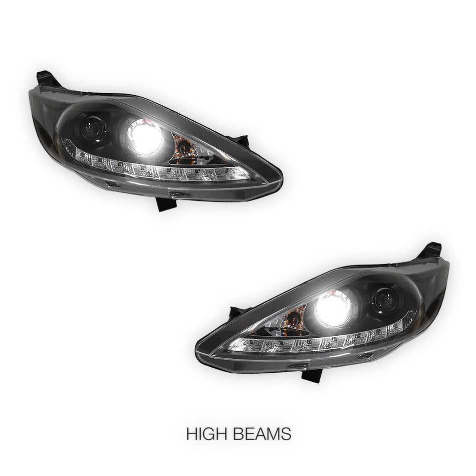 Ford Fiesta WS / WT (2009- 2013) LED DRL Projector Headlights LH + RH