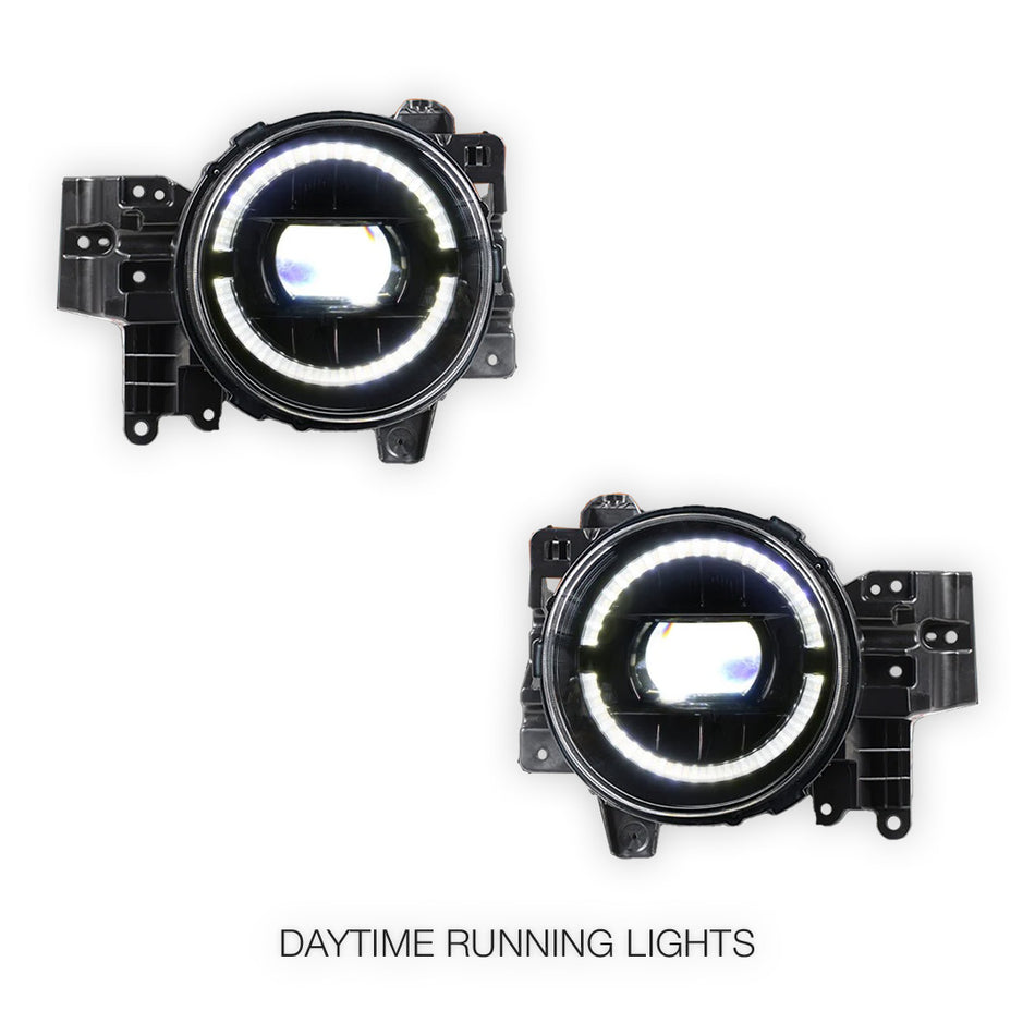 Toyota FJ Cruiser GSJ10R (2006- 2022) Full LED Dual Beam HALO DRL Projector Headlights LH + RH