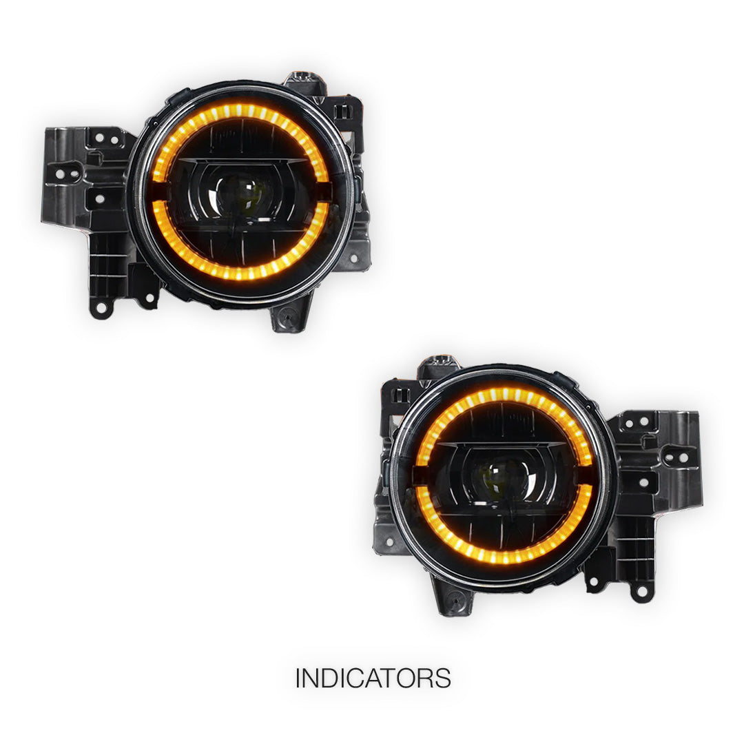 Toyota FJ Cruiser GSJ10R (2006- 2022) Full LED Dual Beam HALO DRL Projector Headlights LH + RH