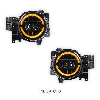 Toyota FJ Cruiser GSJ10R (2006- 2022) Full LED Dual Beam HALO DRL Projector Headlights LH + RH