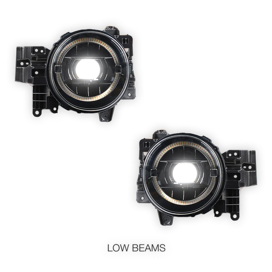 Toyota FJ Cruiser GSJ10R (2006- 2022) Full LED Dual Beam HALO DRL Projector Headlights LH + RH