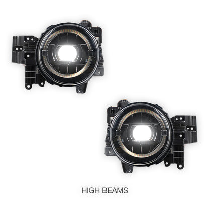 Toyota FJ Cruiser GSJ10R (2006- 2022) Full LED Dual Beam HALO DRL Projector Headlights LH + RH