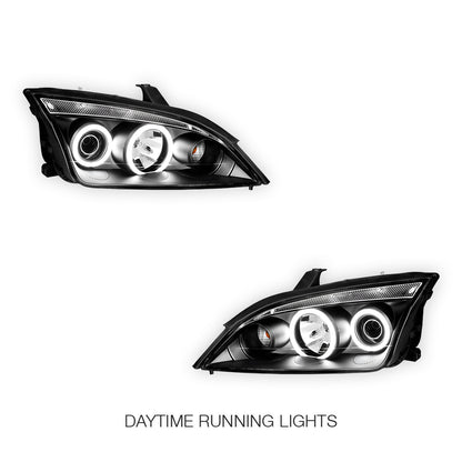 Ford Focus LS / LT (2005- 2008) CCFL Angel-Eyes DRL Projector Headlights LH + RH