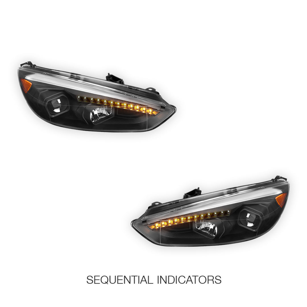 Ford Focus LZ (2015- 2018) 3D LED DRL Projector Headlights LH + RH