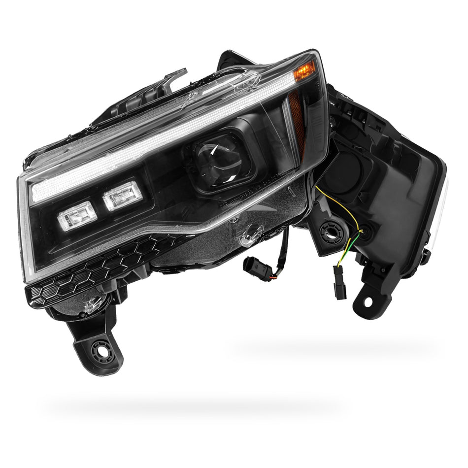 Jeep Grand Cherokee WK2 (2014- 2021) LED DRL Projector Headlights + Sequential Indicators LH + RH